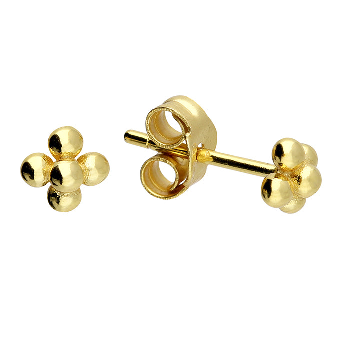 Yellow Gold Tiny Four Point Stud
