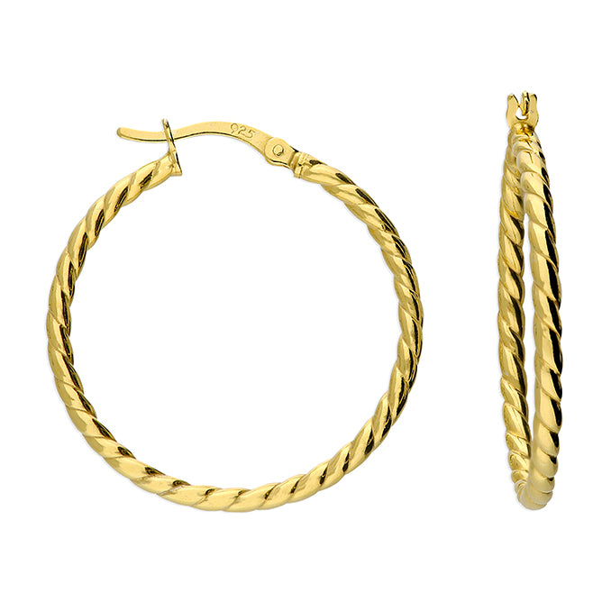 Twist Hoop Earring 30mm
