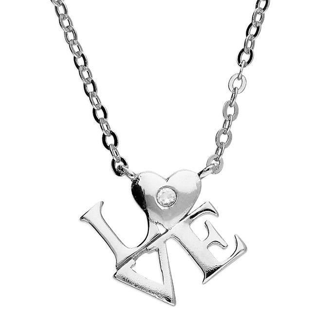 LOVE Wording Sterling Silver Necklace