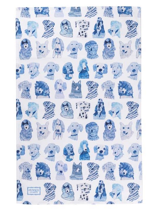 Blue Dogs Organic Cotton Tea Towel
