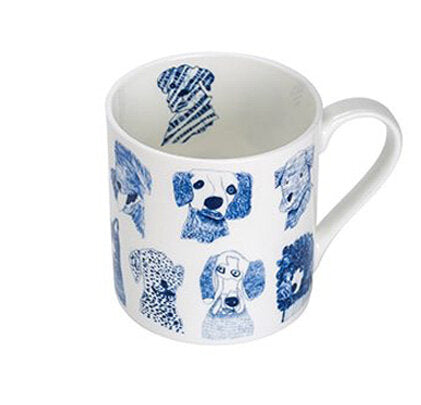 Blue Dogs Fine China Mug