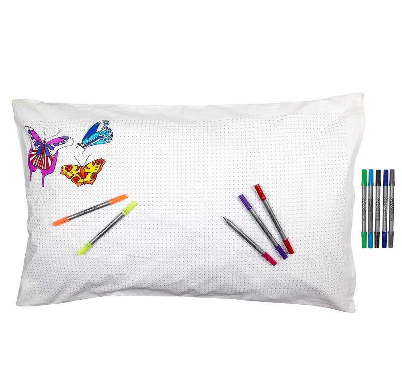 Butterfly Doodle Pillowcase