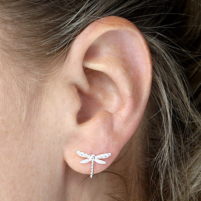 Sterling Silver Dragonfly Stud