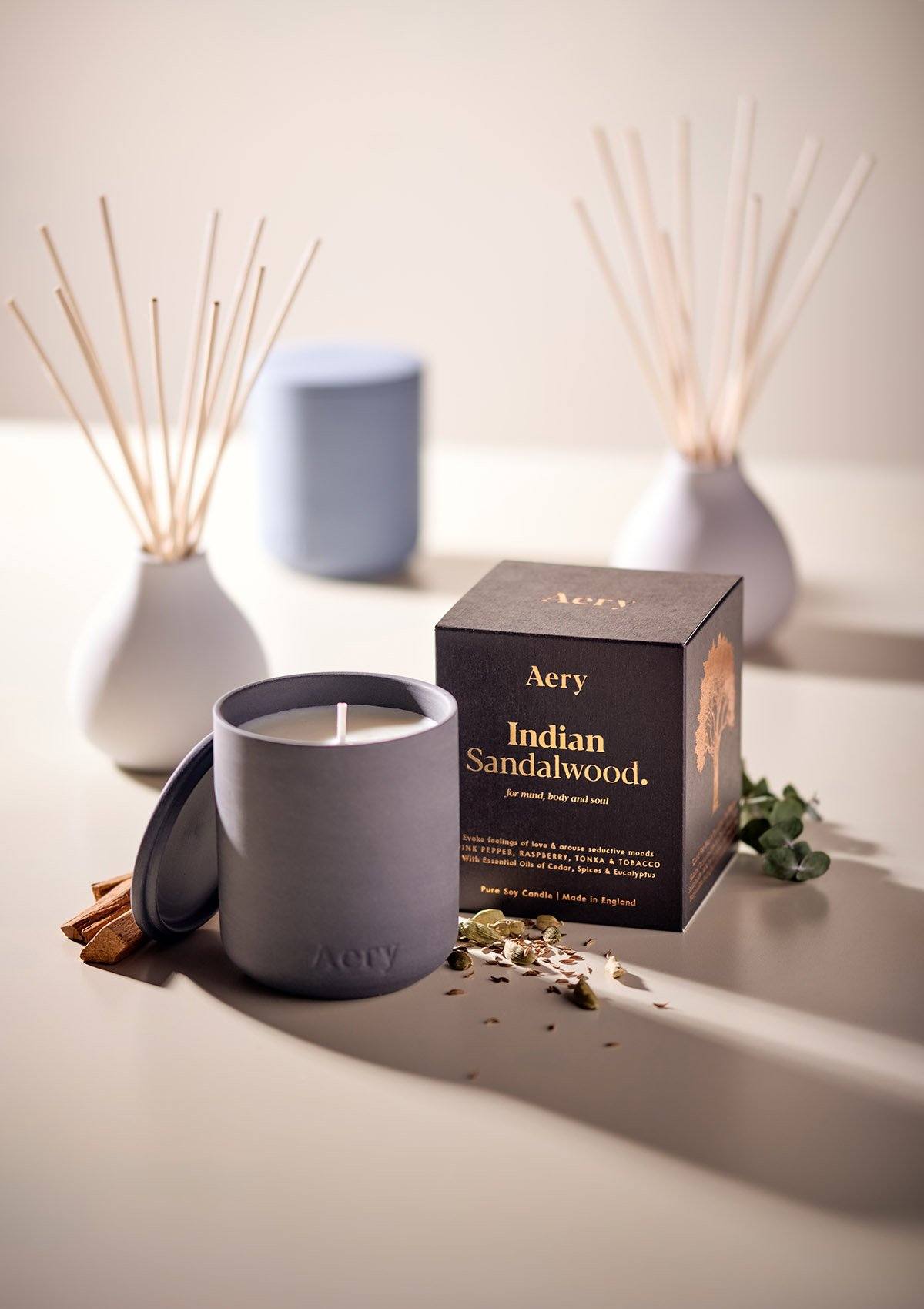 Aery -Indian Sandlewood Scented Candle