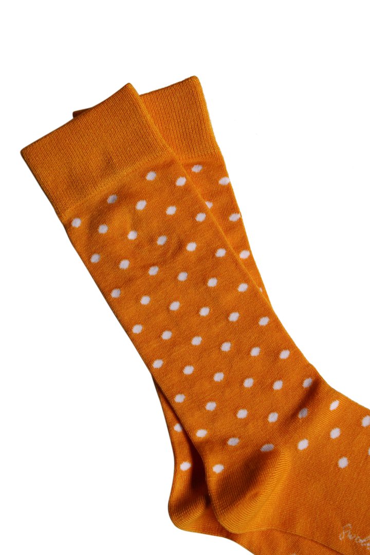 Orange Dot bamboo Socks