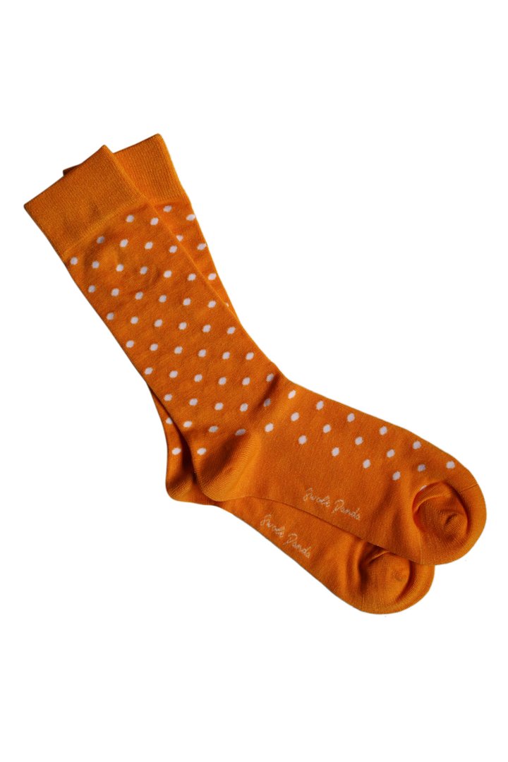 Orange Dot bamboo Socks