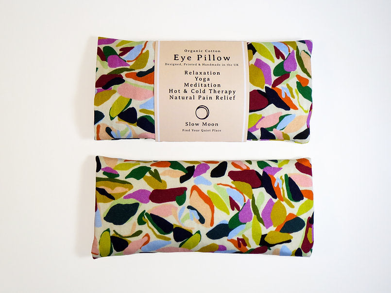 Slow Moon Pebbles - Heated/Cooled Eye Pillow - removable cover