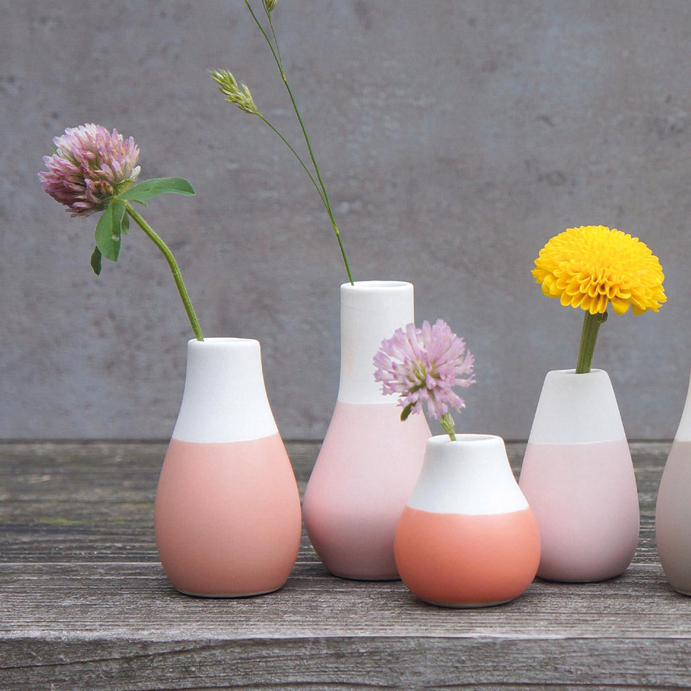 Mini Pastel Pink Vases - Set of 4