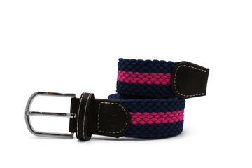 Rich Pink Stripe Woven Belt