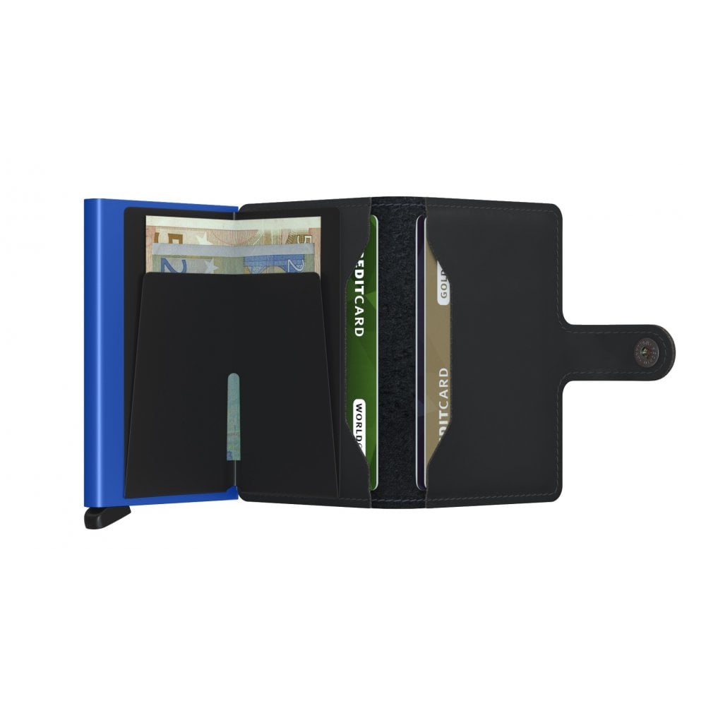 Secrid Miniwallet Matte Black and Blue