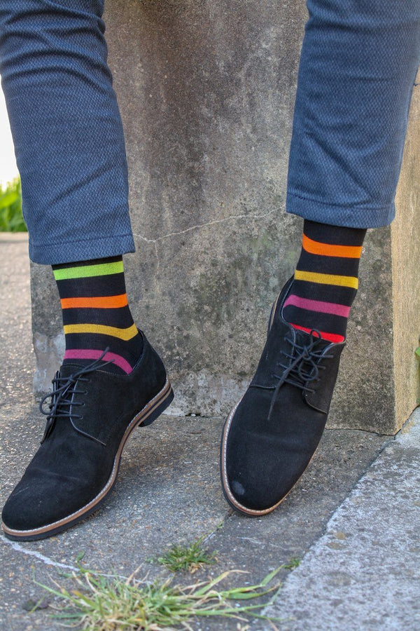 Swole Panda - Black Small Stripe Bamboo Socks