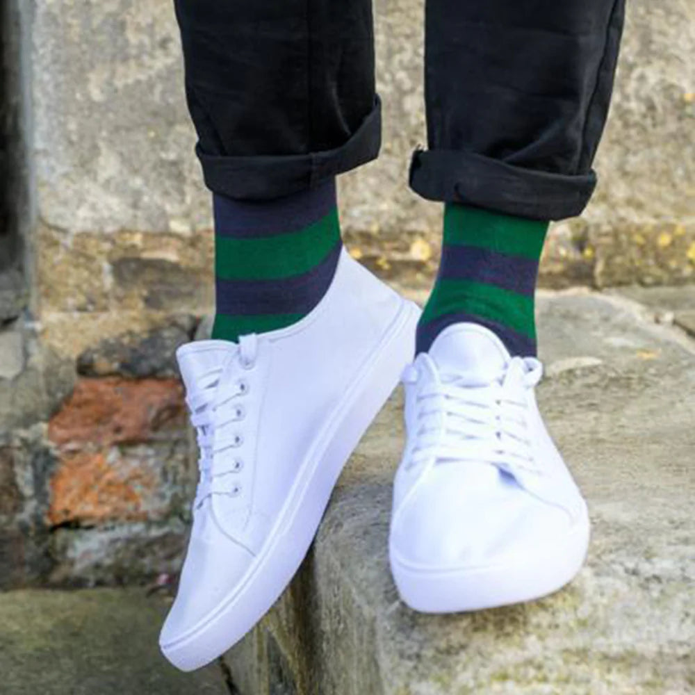 Swole Panda - Racing Green Stripe Bamboo Socks