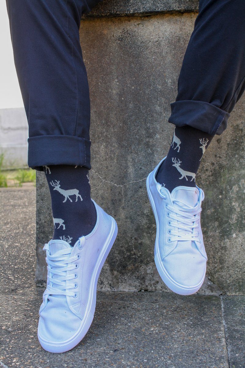 Swole Panda - Black Stag Bamboo Socks