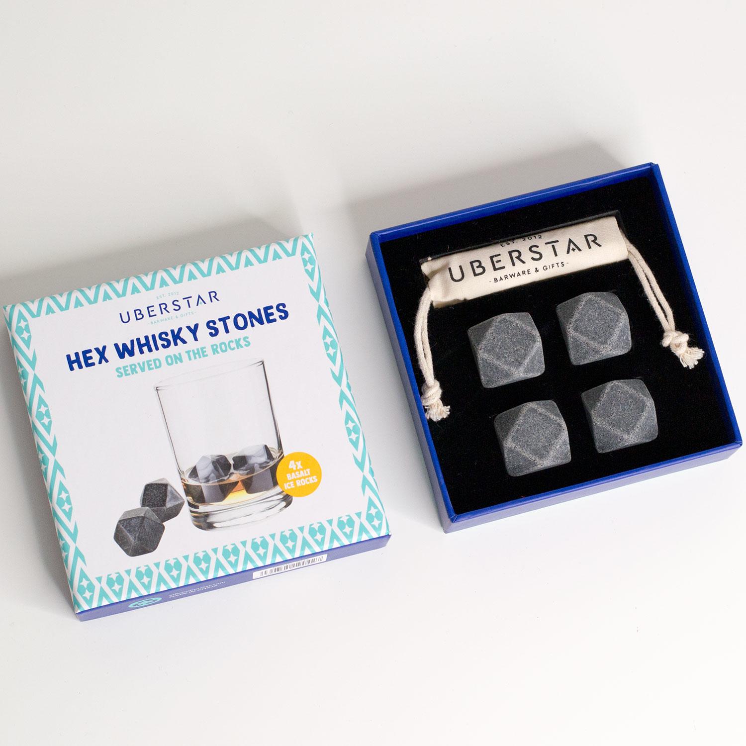 Hex Whisky Stones